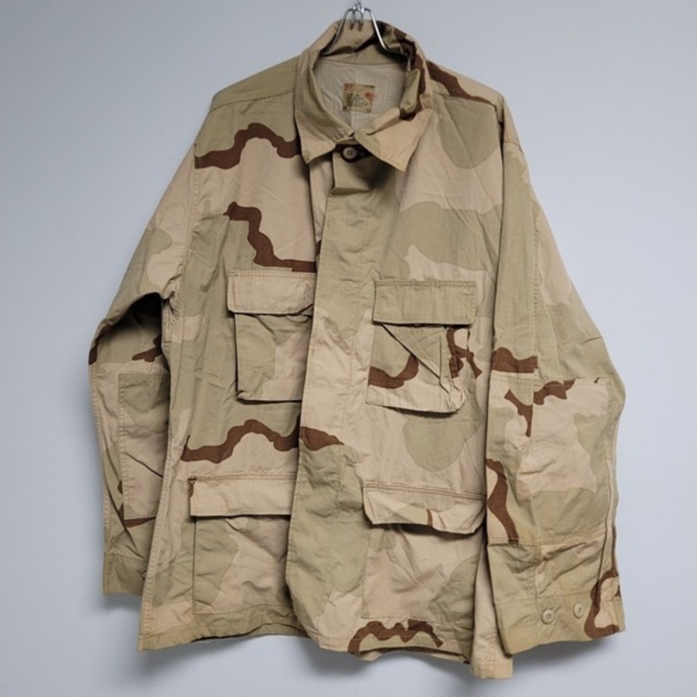 US Army Military Desert Camouflage Combat Coat X- Large Long Ripstop Jacket